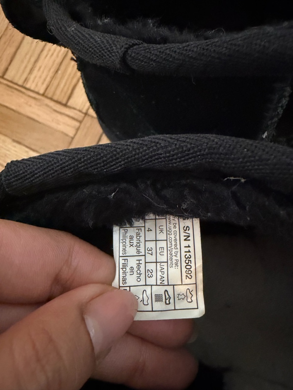 UGG Black Shearling-Lined Short Boots - Picture 2 of 3